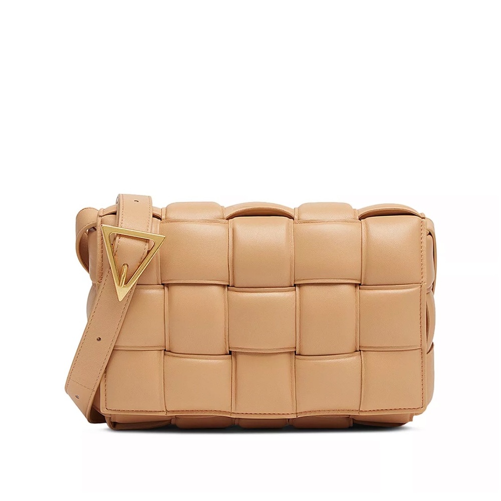Bottega Veneta Padded Cassette Crossbody in ALMOND